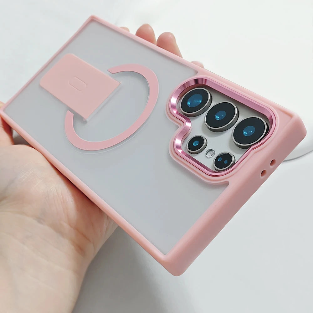 Luxury Magnetic Wireless Charge MagSafe Case for Samsung