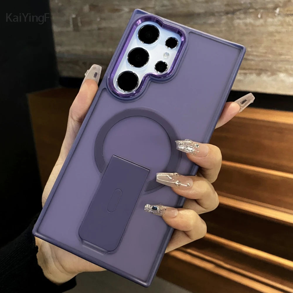 Luxury Magnetic Wireless Charge MagSafe Case for Samsung