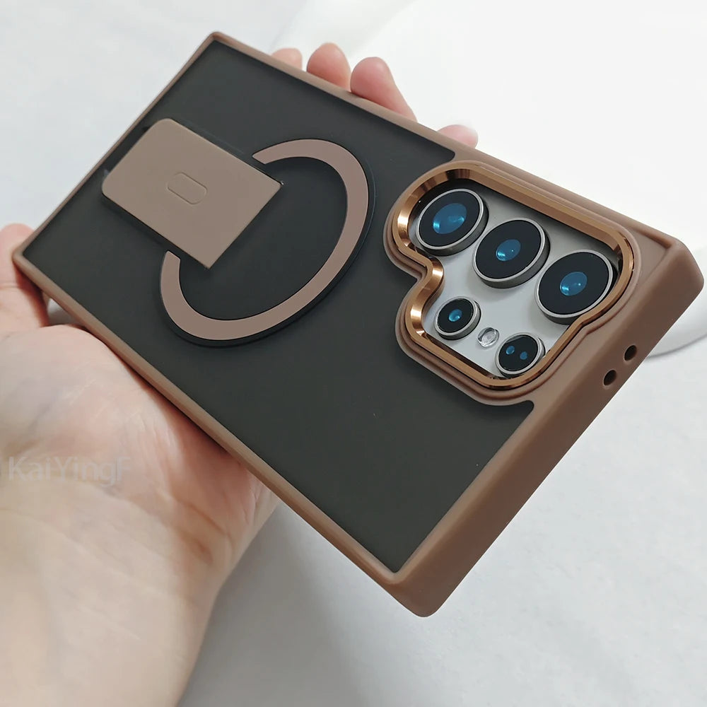 Luxury Magnetic Wireless Charge MagSafe Case for Samsung